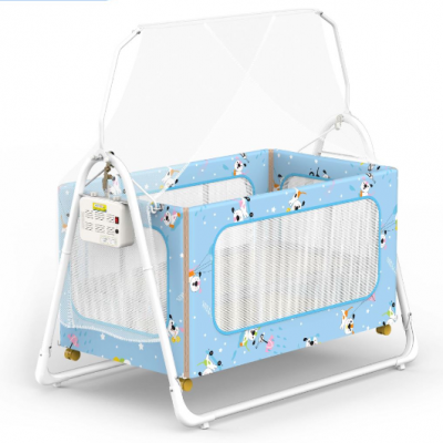 Nôi điện Autoru 2 tầng đa năng AUMCR01 - Xanh nhạt